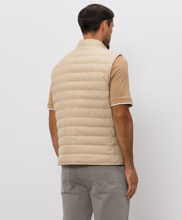 Brunello Cucinelli Бежевий пуховий жилет MV4081711 зображення 4