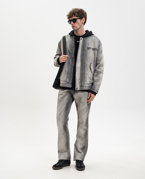 Off-White Чорна футболка з логотипом OFF 44MAA120S26J00Y