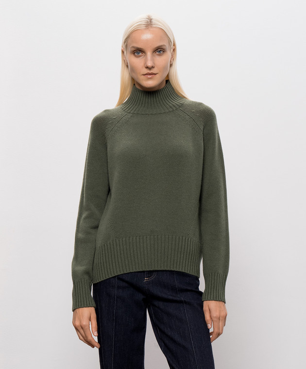 Allude Зелений светр з вовни і кашеміру 26517104 зображення 3
