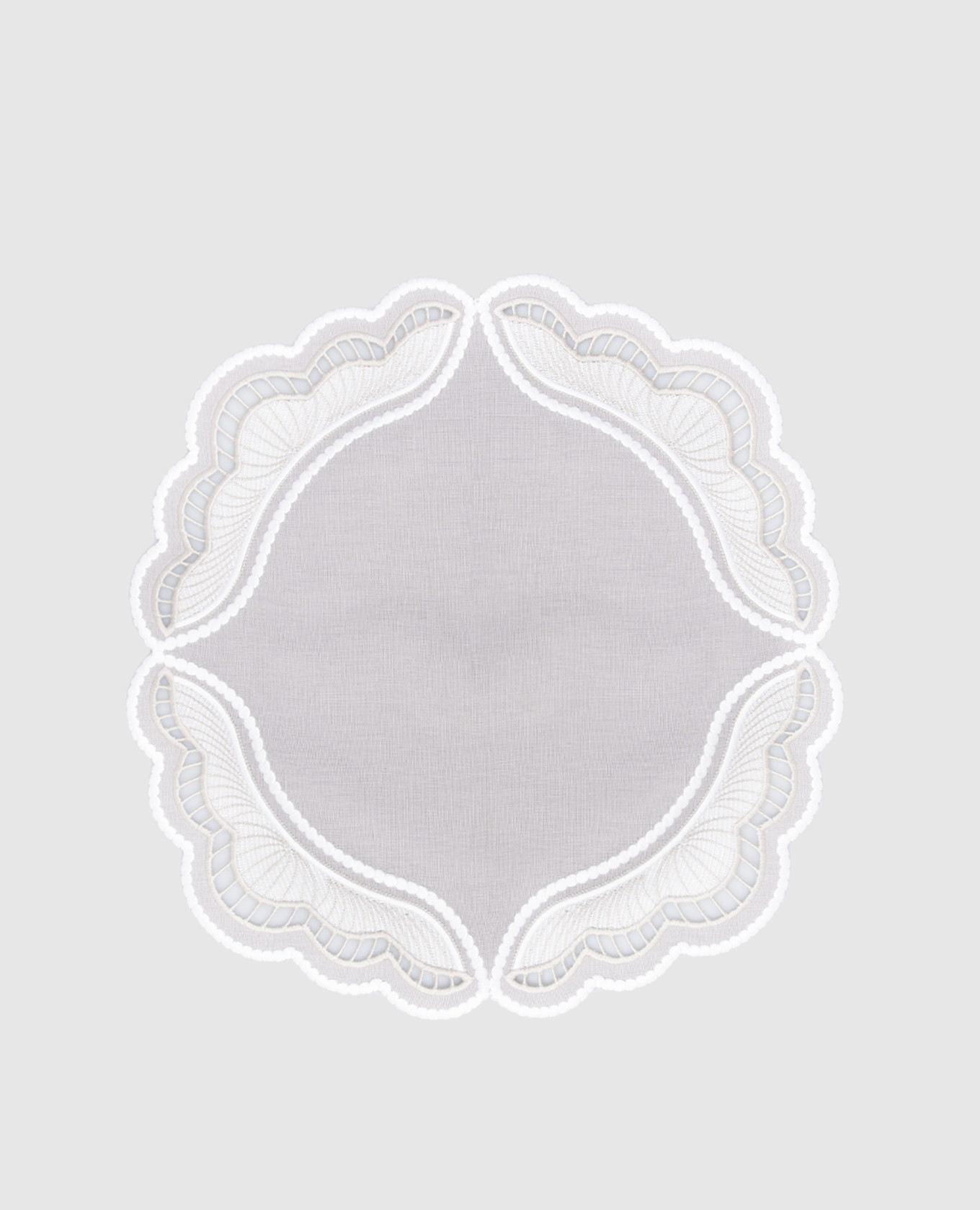 

Серый столовый коврик Oyster из льна, Салфетки