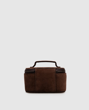 Brunello Cucinelli Коричневый замшевый ящик для украшений MWDLM2727