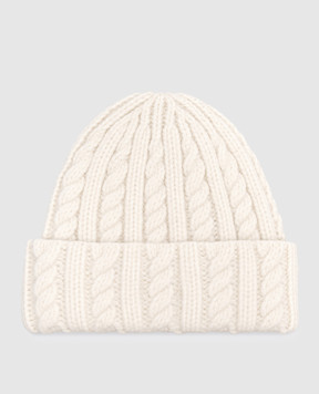 Moncler Шапка цвета айвори с шерстью альпаки L20933B00031N0403