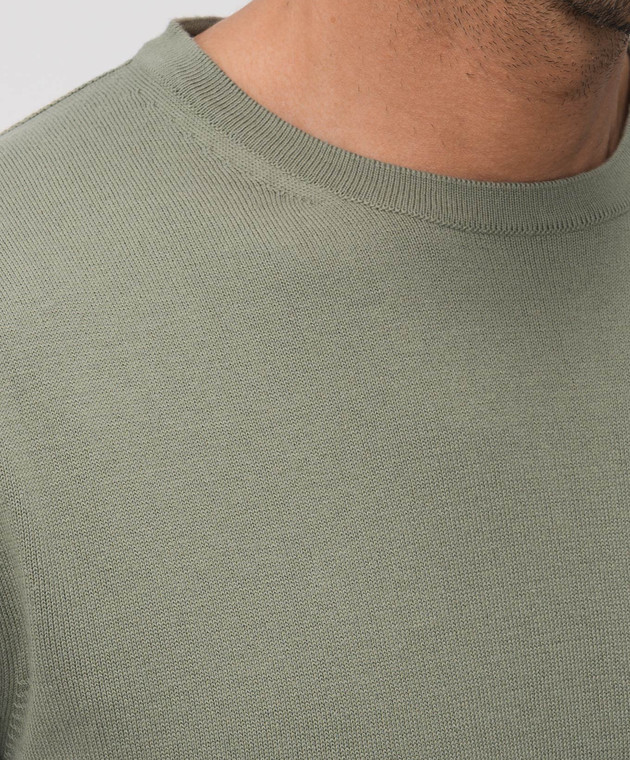 Woolrich Футболка кольору хакі з нашивкою логотипа CFWOKN0355MRUF0787 зображення 5