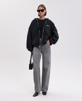 Alexander Wang Серые джинсы с принтом логотипа 4DC4264501