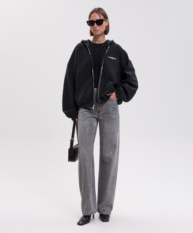 Alexander Wang Серые джинсы с принтом логотипа 4DC4264501 изображение 2