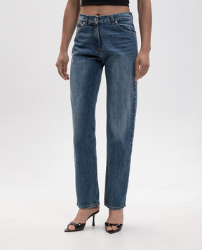 Magda Butrym Синие джинсы с эффектом потертости DENIM11PANTS213726