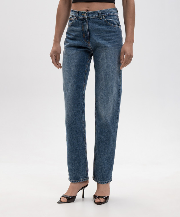Magda Butrym Сині джинси з ефектом потертості DENIM11PANTS213726 зображення 3