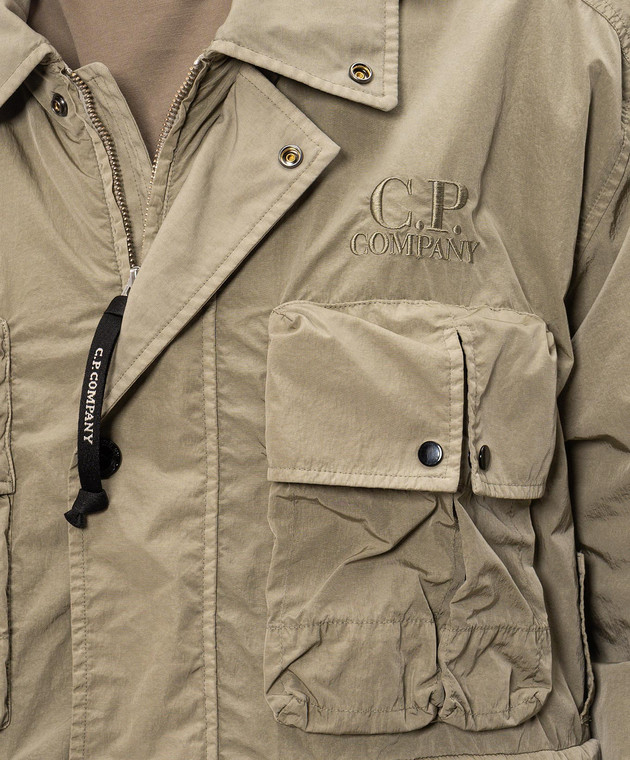 C.P. Company Куртка кольору хакі з окулярами MOW045A110535D зображення 5