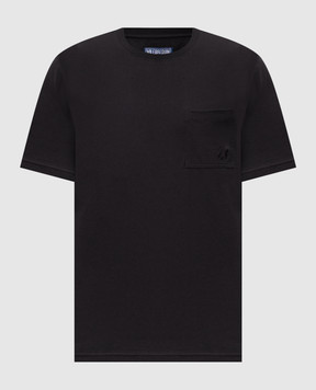 Vilebrequin Черная футболка Titan с вышивкой эмблемы TTNU0P00