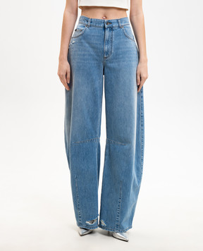 Dolce&Gabbana Синие джинсы-бананы с прорехами FTDG9DG8OG6