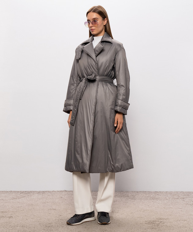 Max & Co Серая удлиненная куртка MCLAGAMI изображение 2