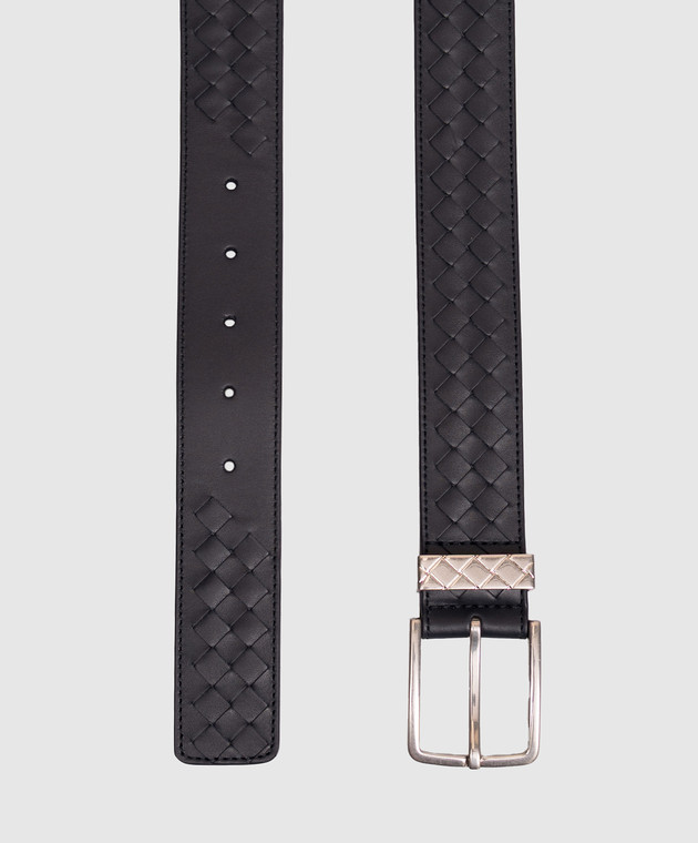 Bottega Veneta Синий кожаный ремень Intrecciato 843902V5XN1 изображение 3