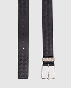 Bottega Veneta Синій шкіряний ремінь Intrecciato 843902V5XN1