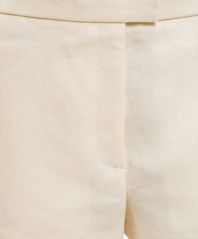 Khaite Желтые шорты из льна Blane 3195218 изображение 4