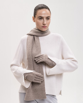 Allude Бежеві рукавички з кашеміру 26592000