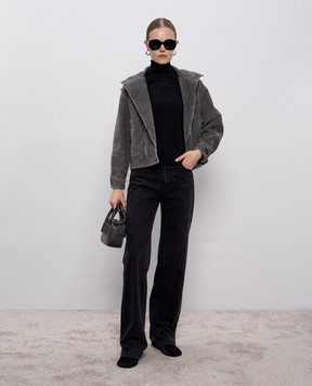 Allude Чорний топ з вовною мериноса з люрексом 25564101