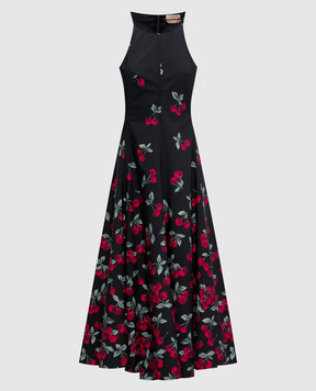 Twinset Чорна сукня міді з принтом 261TT2591