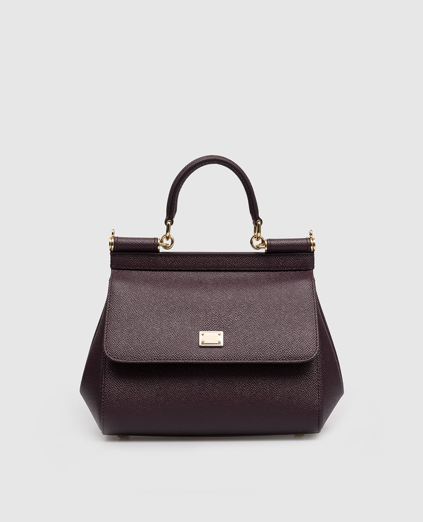 Фиолетовая кожаная сумка Sicily