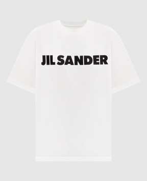 Jil Sander Біла футболка з принтом логотипа J03GC0137J45148