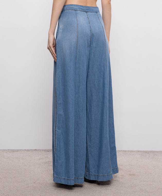 Ermanno Scervino Life Синие брюки с эффектом денима D484P703YKR изображение 4