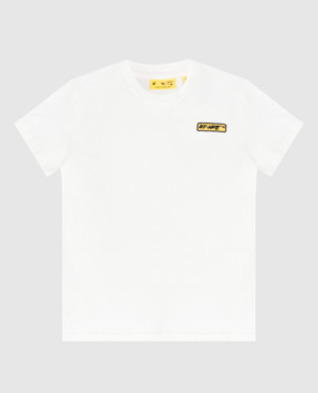 Off-White Дитяча біла футболка з принтом емблеми Arrow 44BAA002S26J00C