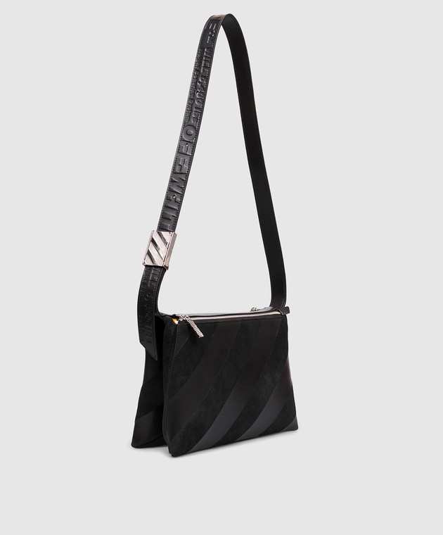 Off-White Чорна шкіряна сумка Sandbag_404 OWNN18NS26LEA001 зображення 3