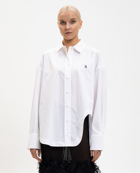 The Attico Белая рубашка с эмблемой 260WCH00004CCC052AA