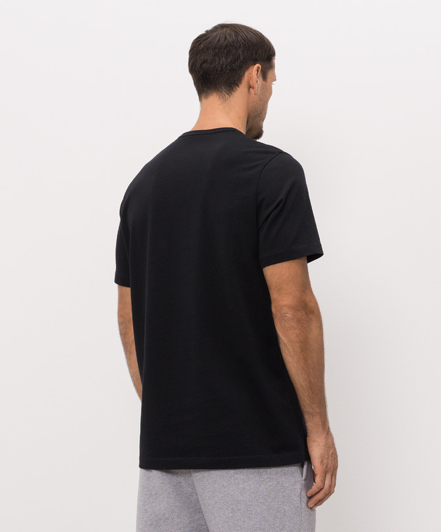 JW Anderson Чорна футболка з вишивкою монограми JT0331PG1937 зображення 3