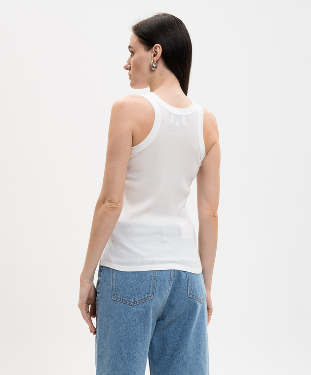 Loulou de Saison Біла майка LIMBA з вишивкою емблеми LIMBALDS зображення 3