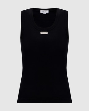 Alexander McQueen Чорна майка в рубчик A00067QLAER