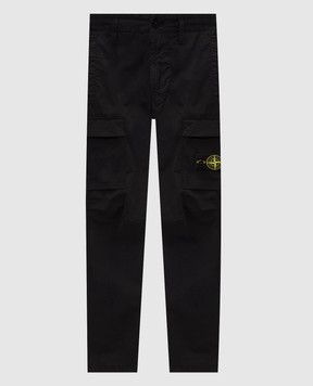 Stone Island Черный карго с логотип патч L2S153100032S0A10