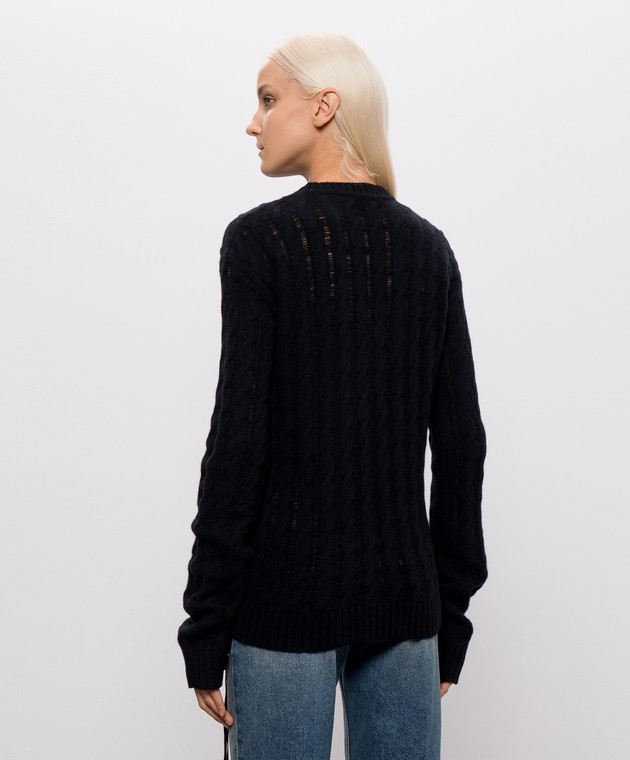 Ann Demeulemeester Черный свитер Siya из шерсти и кашемира B0014660KN099 изображение 4