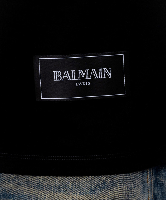 Balmain Набір чорних футболок з патчем логотипа HH1EG000BD61 зображення 5