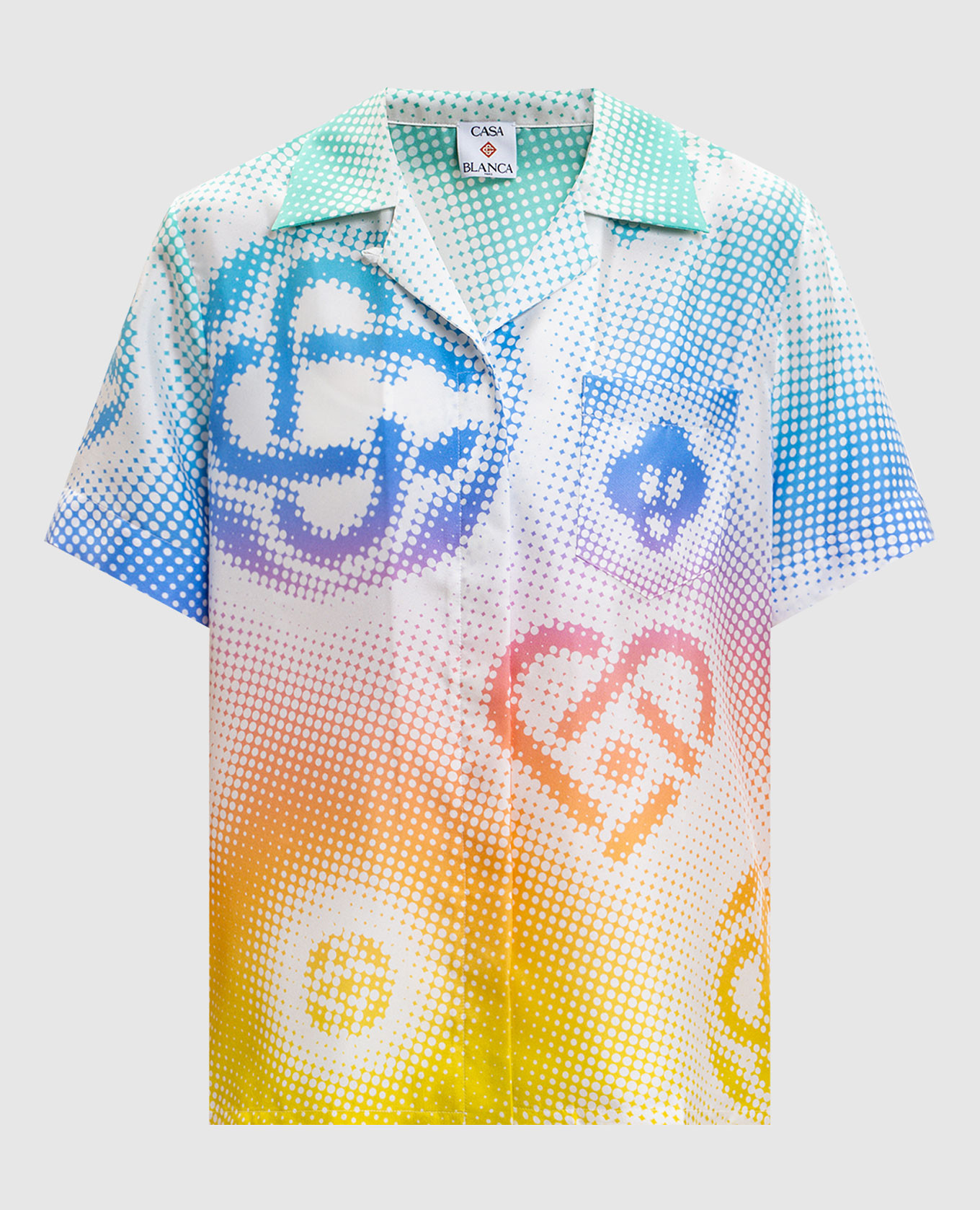 

Белая блузка Halftone из шелка, Разноцветный, Блузы