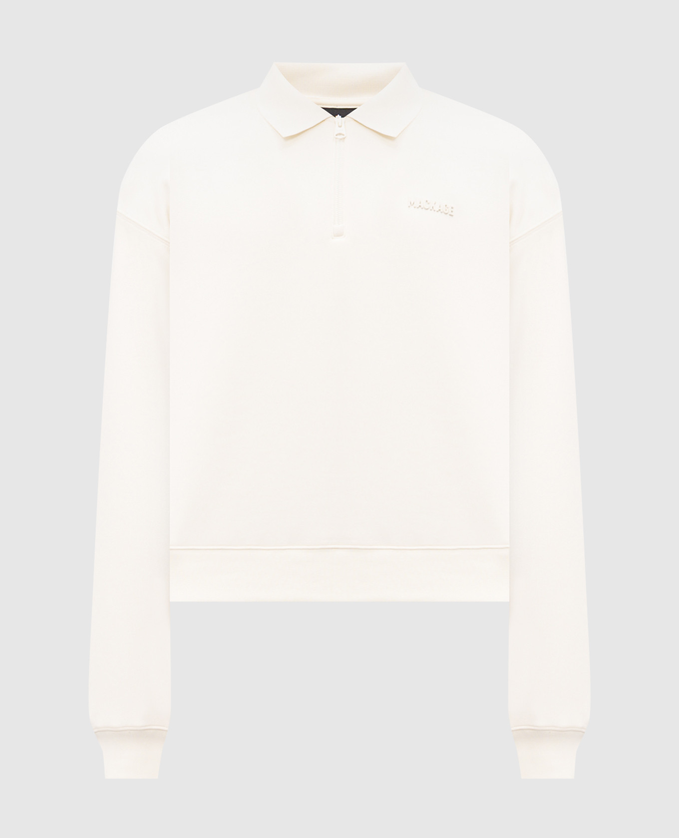 

Белый свитшот Felix с воротником-поло, Свитшоты