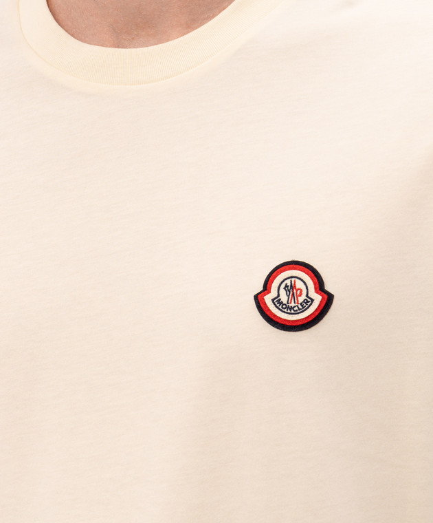 Moncler Жовта футболка з нашивкою логотипа L20918C0004589B8Y зображення 5