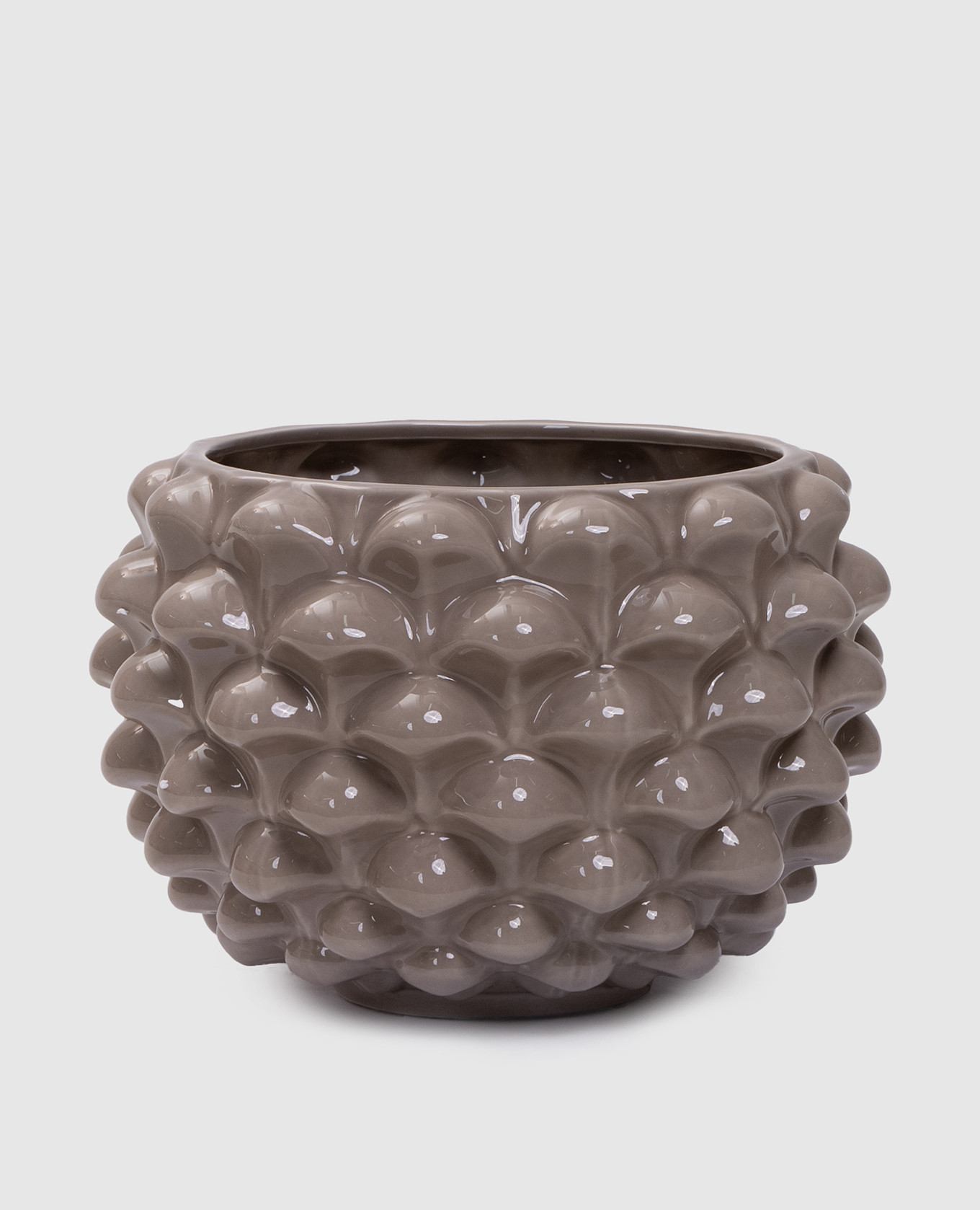 

Бежевое кашпо в форме шишки, Бежевый, Декор