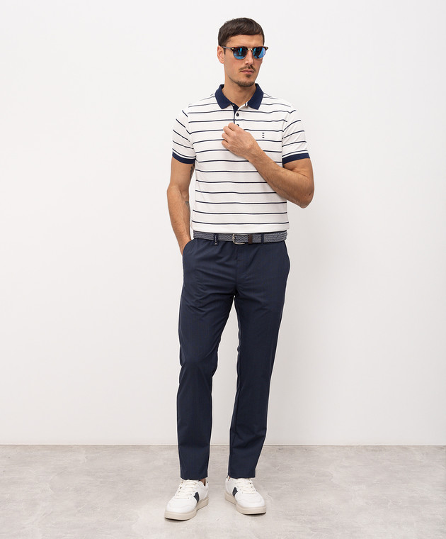 Florentino Белое поло в полоску 126775611655 изображение 2