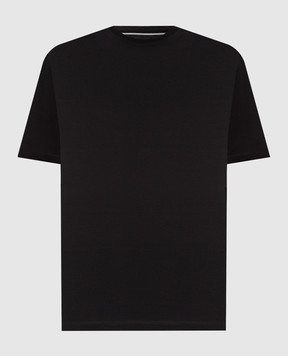 Canali Чорна футболка з бавовни MJ00002T0922