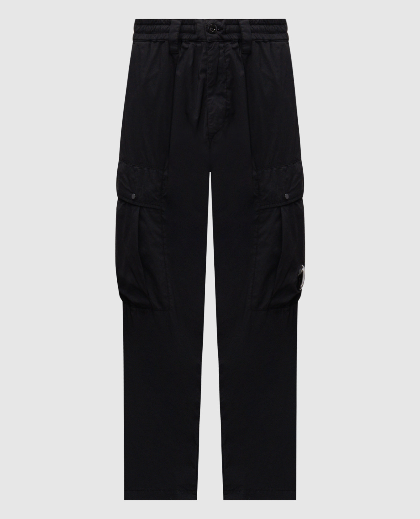 Черные брюки карго с патчем логотипа