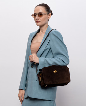 Balenciaga Коричнева сумка з нубуку Le 7 8681022ACJ0