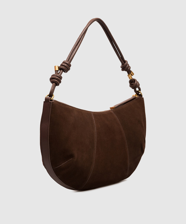 Twinset Коричневая замшевая сумка с кистью 262TD8231 изображение 3