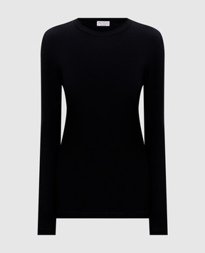 Brunello Cucinelli Черный лонгслив с цепочкой мониль MPT18B0107