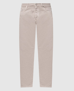 Brunello Cucinelli Бежеві джинси з патчем логотипа M237PX1290