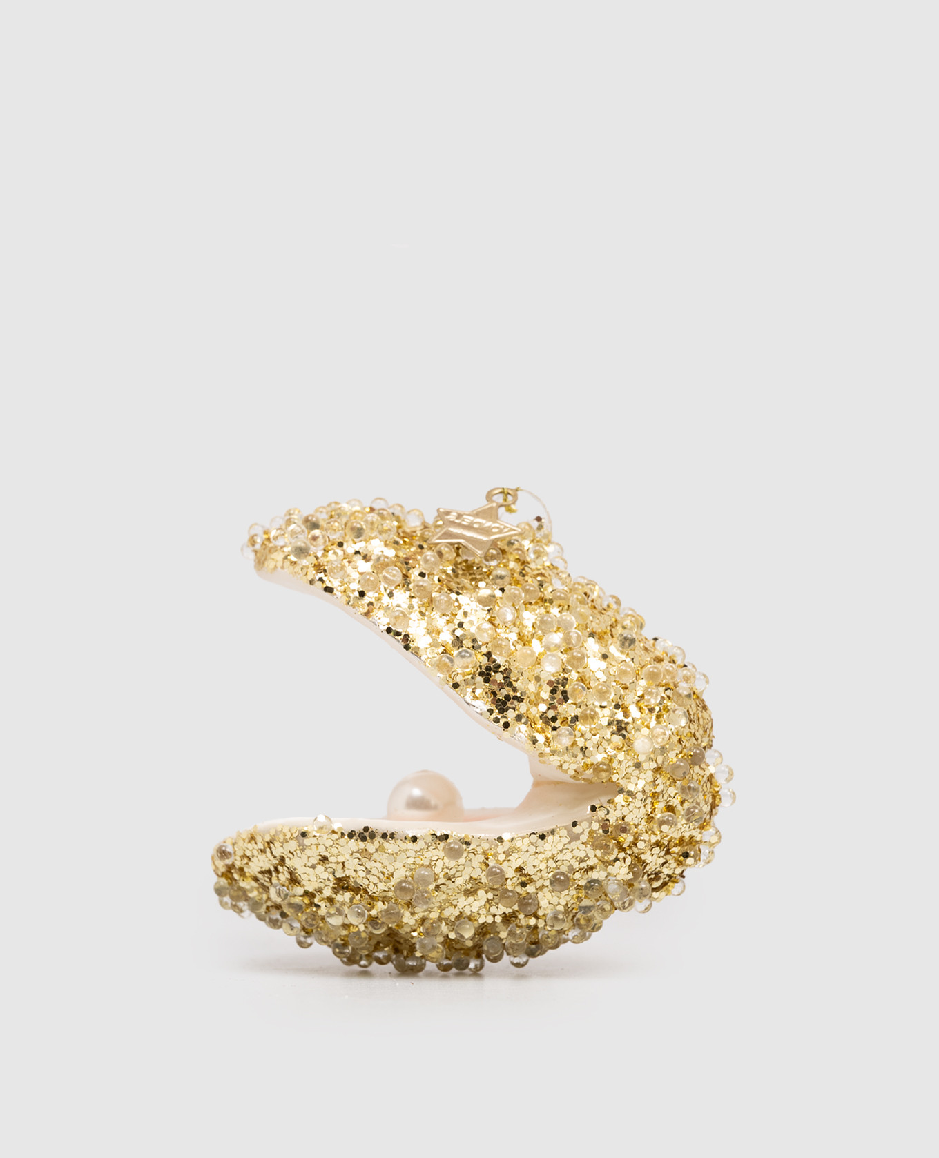 

Елочная игрушка Oyster с жемчужиной, Золотистый, Елочные украшения