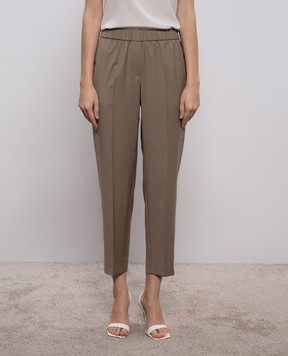 Peserico Штани кольору хакі з вовни A0407202584