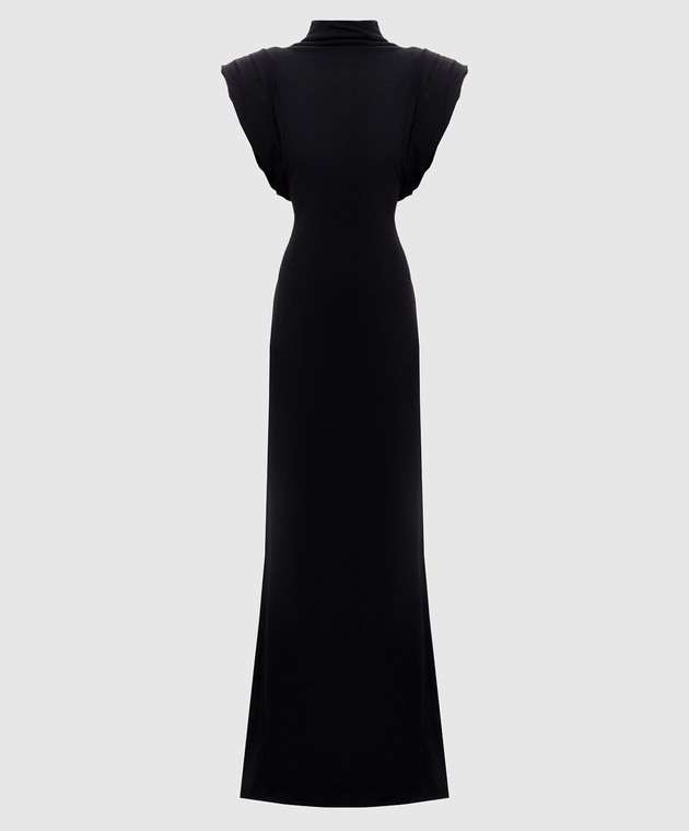Thierry Mugler Черное платье с акцентными плечами 26F1RO18731038