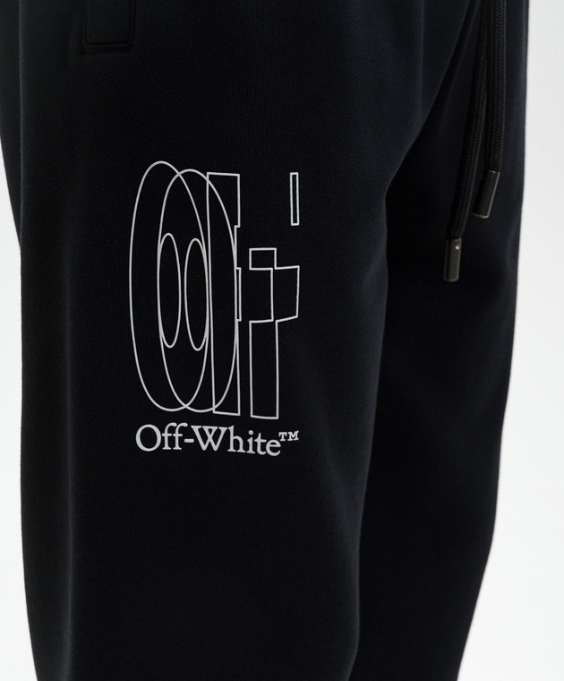 Off-White Черные джоггеры Double Arrow 44MCH057S26F002 изображение 5