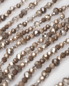 Peserico Коричневые бусы с цепочкой мониль и бусинами A35506C0CC779