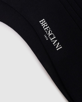 Bresciani Темно-синие носки в рубчике с логотипом MC034UN0004XX